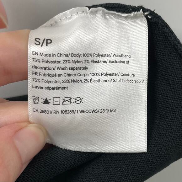 Lululemon 2023 S Relaxed Fit High Rise Knit Cropped Pants 24" Black W6CQWS - Picture 10 of 12